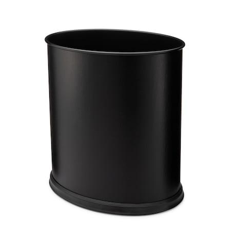 Black Oval Wastebasket, 10 Qt.